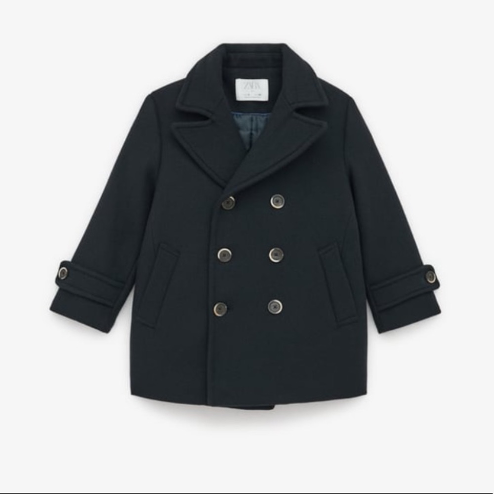 COPY - Zara Boys Navy Pea Coat